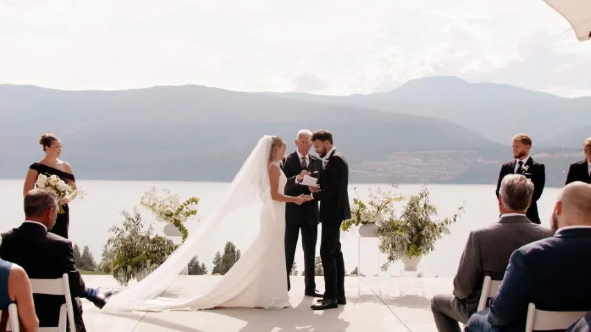 Ceremony at 50th Parallel Estate, Lake Country