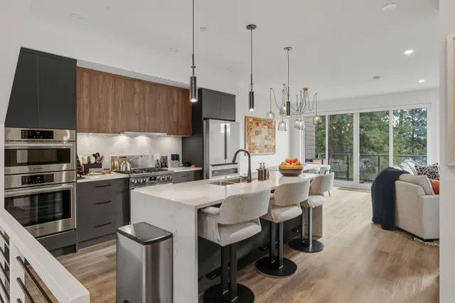 Kitchen 3, modern townhome in Shannon Lake, West Kelowna, BC. Real estate photography by Pixel Pro Productions.