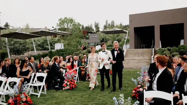 Processional: Catherine & Matt's wedding at CedarCreek Estate Winery, Kelowna. Still from the Pixel Pro wedding film.