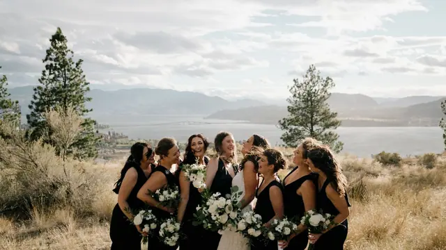 Bridesmaids: Shivaun & Gage's wedding at Summerhill Pyramid Winery, Kelowna. Still from the Pixel Pro wedding film.