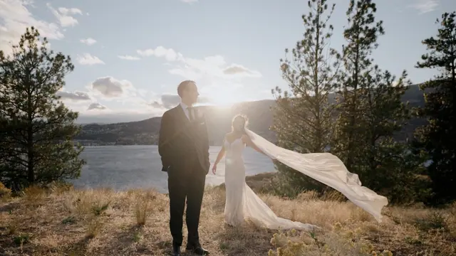 Veil in the sun: Shivaun & Gage's wedding at Summerhill Pyramid Winery, Kelowna. Still from the Pixel Pro wedding film.