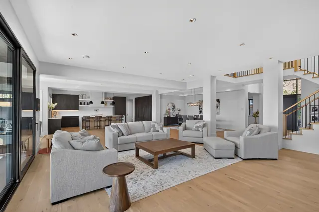 Living room 2, modern farmhouse new build in West Kelowna, BC. Real estate photography by Pixel Pro Productions.